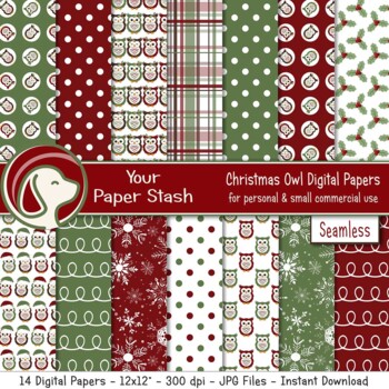 DIY digital & printable winter backgrounds 300 dpi scrapbook paper INSTANT DOWNLOAD Holiday Christmas Digital Paper 8.5 x 11