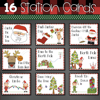 Christmas P.E. Stations by Brandy Shoemaker | TPT