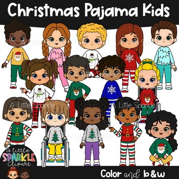 little girl in pajamas clipart