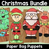 Christmas Paper Bag Puppet Craft Activities Santa, Elf, Ch