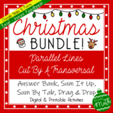 Christmas Parallel Lines Cut By Transversal Bundle | Googl