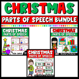 Christmas Parts of Speech Activities Bundle | Mystery Pict