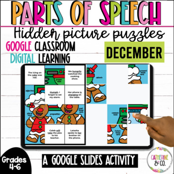 Preview of Christmas Parts of Speech Activity | Digital
