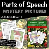 Christmas Parts of Speech Mystery Pictures | Grammar Mystery Pictures | December