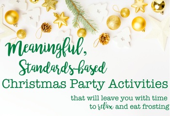 Preview of Christmas Party Activities, Cookie and Gingerbread Decorating, Standards-Based