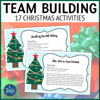 Preview of Christmas Party Activities Team Building Task Cards
