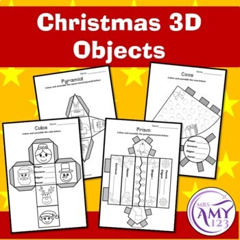 Christmas 3D Shapes by Mrs Amy123  Teachers Pay Teachers