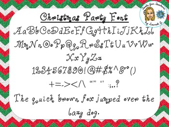 Preview of Christmas Party Font {True Type Font for personal and commercial use}