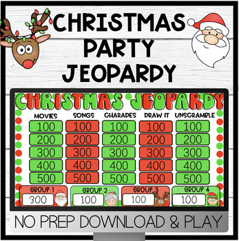Preview of Christmas Party Game Show | Holiday Activity | Jeopardy Style
