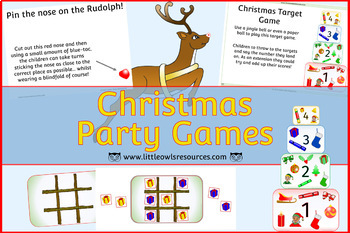 Christmas Party Games Pack by Little Owls Resources | TpT