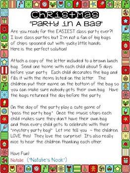 Christmas Party In A Bag by Natalie s Nook Teachers Pay 