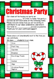 Christmas Party Letter