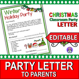 Christmas Party Letter to Parents | Editable Holiday Chris