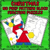 Christmas Pattern Block Fraction Puzzles