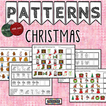 Preview of Christmas Patterns | File Folder Activities | Worksheets
