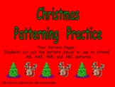 Christmas Patterns Independent Practice for Kindergarten