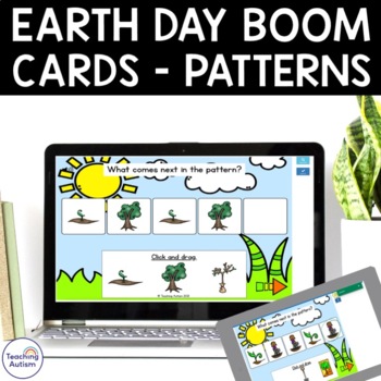 Preview of Earth Day Patterns Math Boom Cards