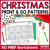 Christmas Patterns Worksheets | Cut & Glue