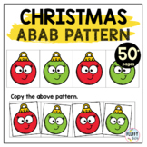 Christmas Patterns Worksheets for Winter AB Pattern Activities