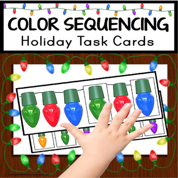 Preview of Christmas Patterns and Color Picture Sequencing Activities 
