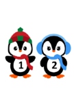 Christmas  Penguin Counting Clip It Math