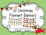 Christmas Pennant Banner Clipart