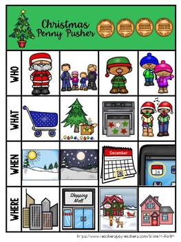 Preview of Christmas Penny Pusher:  Listening Comprehension Stories