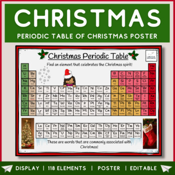 Preview of Christmas Periodic Table Poster 2