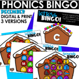 Christmas Phonics Bingo Digital and Print | December