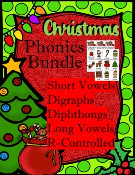 Preview of Phonics Game BUNDLE - Blending and Reading Words Practice (Christmas)