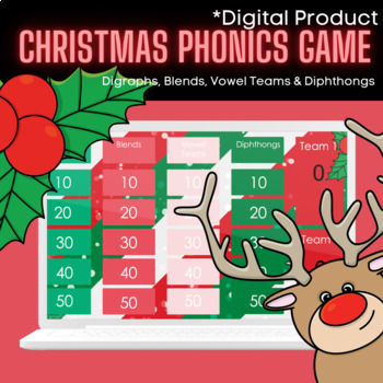 Preview of Christmas Phonics Game | 1st/2nd Grade | Digraphs | Blends | Vowel Teams