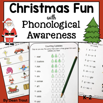 Preview of Christmas Phonological Awareness Activities | Speech Therapy