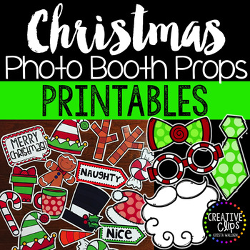 Preview of Christmas Photo Booth Props {Made by Creative Clips Clipart}