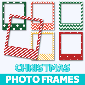 Preview of Christmas Photo Frames - Set of Instant Camera Frame Cliparts