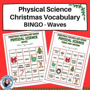 Preview of Christmas - Physical Science Waves Vocabulary BINGO