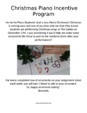 Christmas Piano Incentive Program