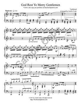 Christmas Piano Solo By Jenifer S Piano Sheet Music Tpt