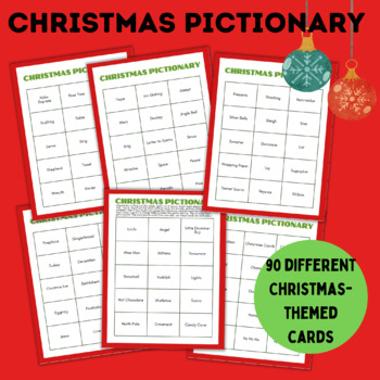 Christmas Pictionary Game for Kids by Paper Scissors Craft | TpT