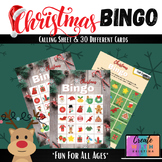 Christmas Picture Bingo | 30 Individual Cards | Call Card 