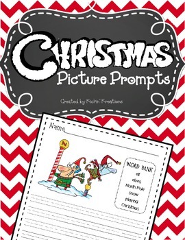 Christmas Picture Prompts (BW & Color) by Kickin' Kreations | TpT