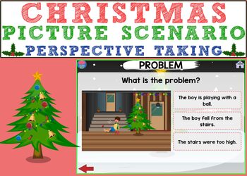 Preview of Christmas Picture Scenario: Perspective Taking Boom Cards