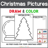 Christmas Printable Drawing - Pictures Draw & Color - No P