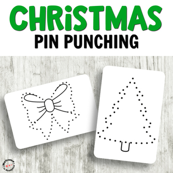 Preview of Christmas Pin Punching Cards for Fine Motor activities