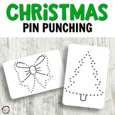 Christmas Pin Punching Cards for Fine Motor activities