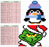 Christmas Pixel Art: 1 & 2-Step Equations
