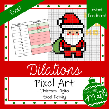 Preview of Christmas Pixel Art | Dilations | Digital Geometry | Instant Feedback