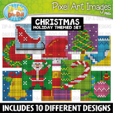 Christmas Pixel Art Images Clipart {Zip-A-Dee-Doo-Dah Designs}