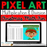 Christmas Pixel Art Math - 2 & 3 Digit Multiplication & Division