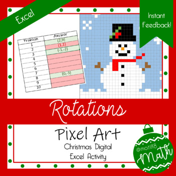 Preview of Christmas Pixel Art | Rotations | Digital Geometry | Instant Feedback