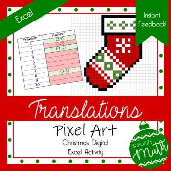 Preview of Christmas Pixel Art | Translations | Digital Geometry | Instant Feedback